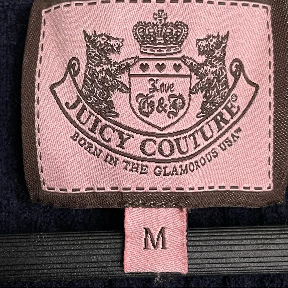 JUICY COUTURE Navy Ribbed Button-Up Cardigan with Ruffles - Picture 6 of 9